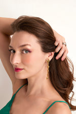 Pebble Heart Dangler Earrings