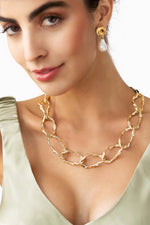 chain link necklace studio metallurgy scribble collection