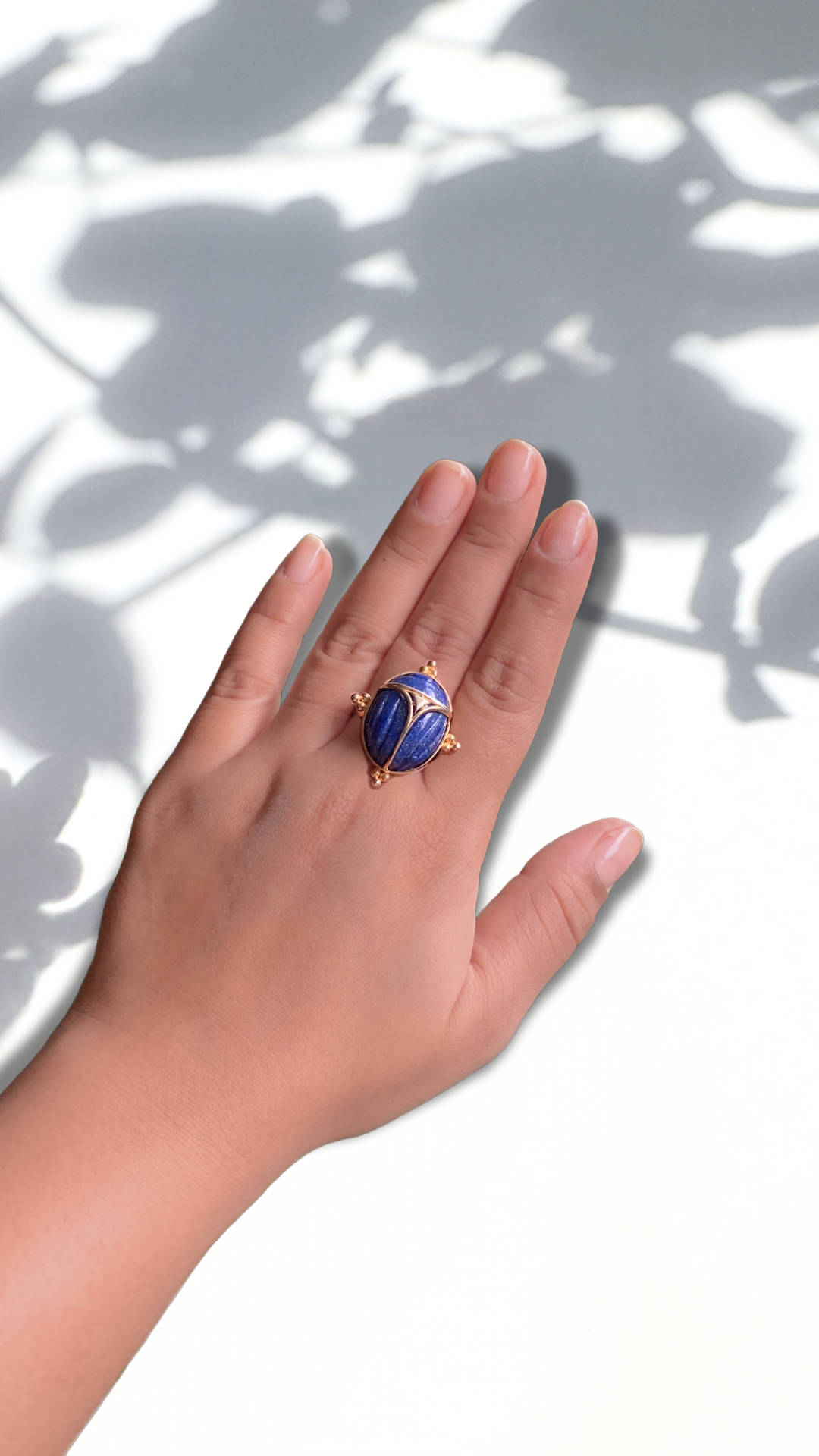 Lapis Beetle Ring