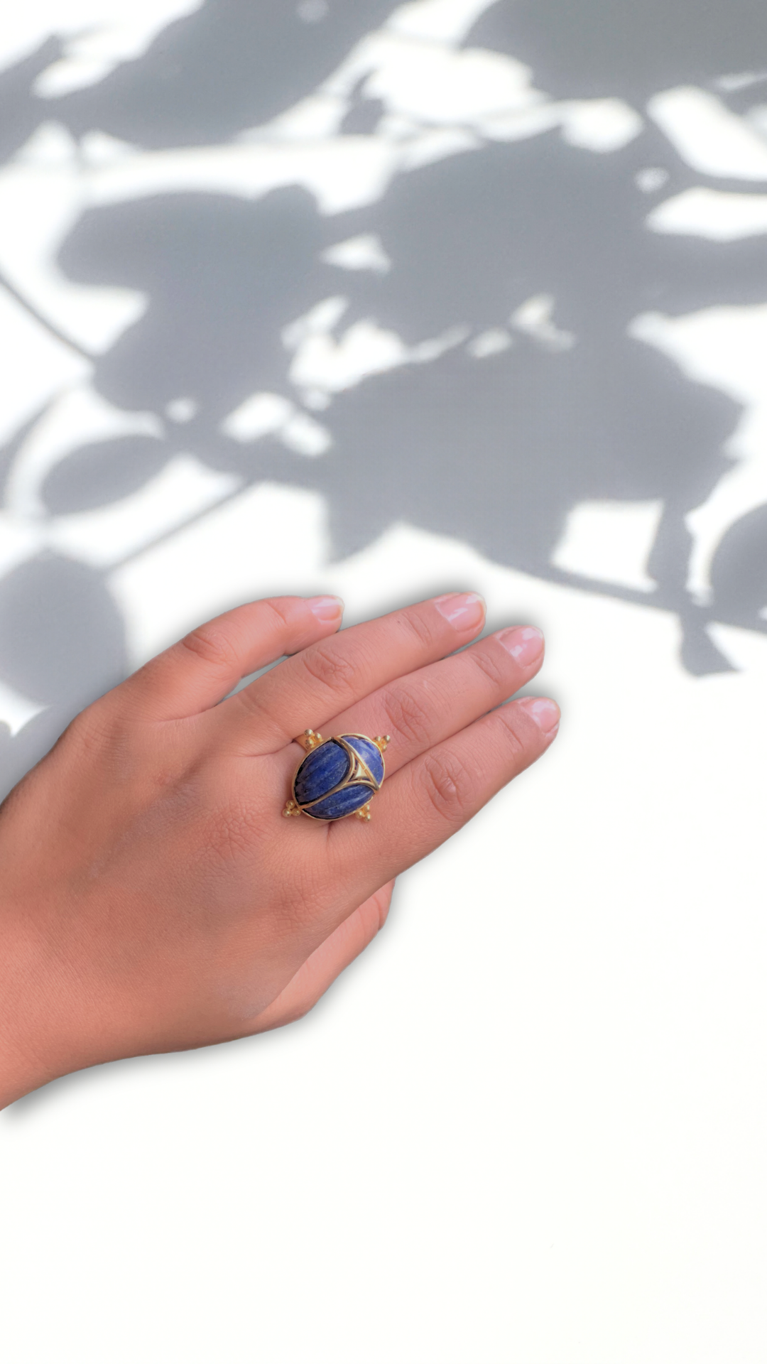 Lapis Beetle Ring