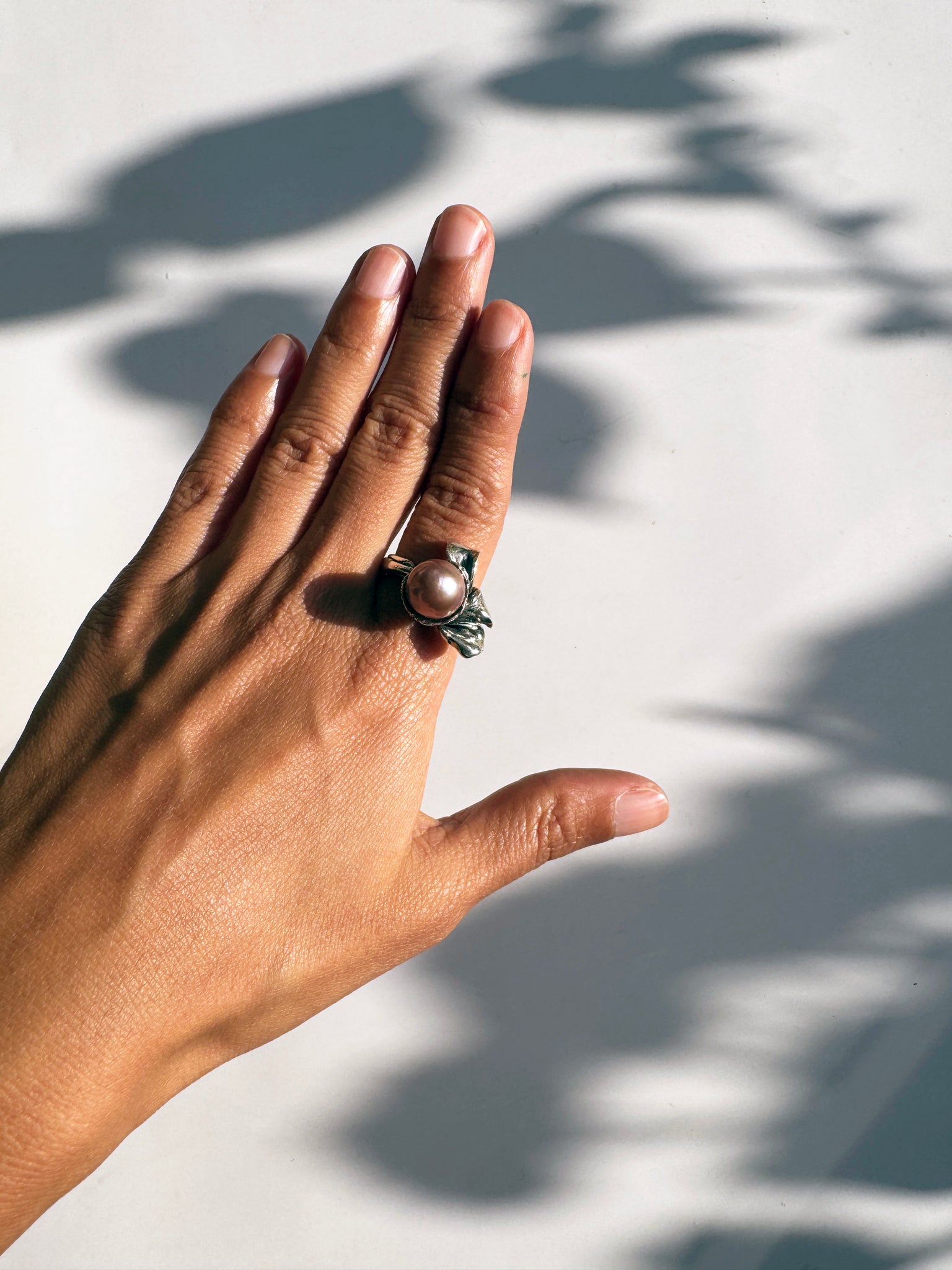 Sterling Silver Oyster Pearl Ring