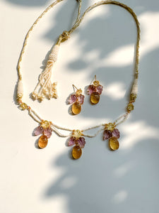 Citrine Scarab Nusrat Necklace