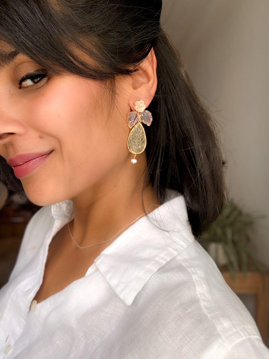 Floral Lemon Topaz Drops