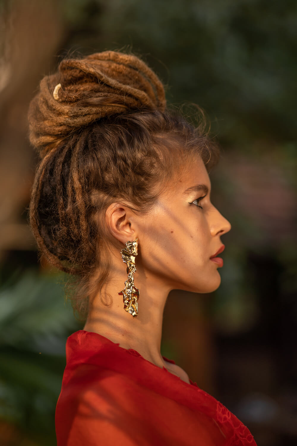 Long Algae Earrings 01